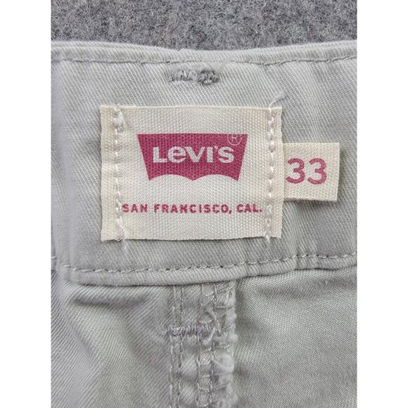 Levis Pants Womens 33 Tan Beige Straight Leg Casual Utility Chino NWT - Picture 6 of 16